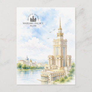 Cartão Postal Varsóvia, Polônia Palácio da Cultura e Ciência
