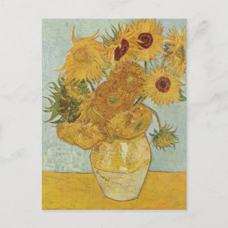 Cartão Postal Vase com 12 Girassóis - Vincent Van Gogh (1888)