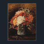 Cartão Postal Vase com cravos por Vincent van Gogh<br><div class="desc">Vase com os Cravos de Vincent van Gogh é um apos impressionismo de arte vintage que ainda vive uma pintura floral da natureza. Um belo buquê de flores de craveiro do jardim em um vaso. Sobre o artista: Vincent Willem van Gogh (1853-1890) foi um dos mais famosos pintores Post Impressionistas...</div>