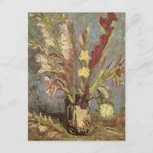 Cartão Postal Vase com Gladioli por Vincent van Gogh