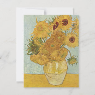 Cartão Postal Vase com Quinze Girassóis Vincent van Gogh