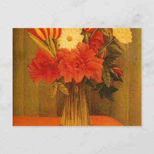 Cartão Postal Vase das flores por Henri Rousseau