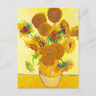Cartão Postal Vase dos Quinze Girassóis, Van Gogh