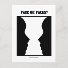 Cartão Postal Vase Ou Rostos? (ilusão óptica)
