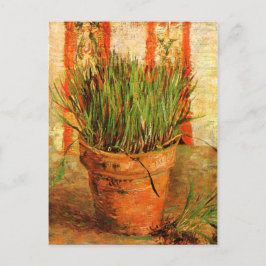 Cartão Postal Vaso com Cebolinho (F337) Van Gogh Arte Fina