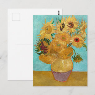 Cartão Postal Vaso com Doze Girassóis Van Gogh