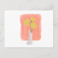 Vaso Floral Aquarela de Aniversário para Qualquer 