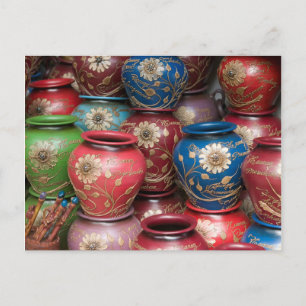 Cartão Postal Vasos Decorados, Huaraz, Cordilheira Branca