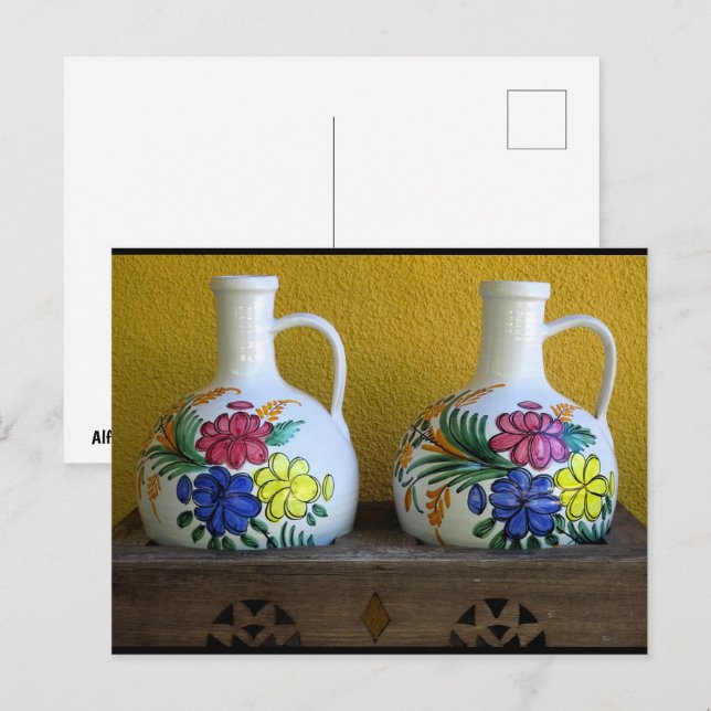 Cartão Postal Vasos Decorativos (Frente/Verso)
