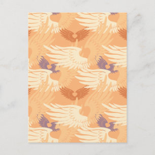 Cartão Postal Vazio de Camuflagem de Corações (pêssego/bege/lava