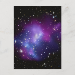 Cartão Postal Vazio de Fotografia Espacial Celestial Roxo