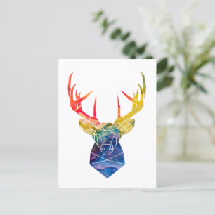 Cartão Postal Veado de aquarela