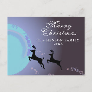 Cartão Postal Veado Mágico Feliz Natal Férias em Família