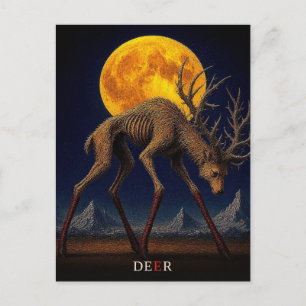Cartão Postal Veado Meias Longas gótico Surrealista