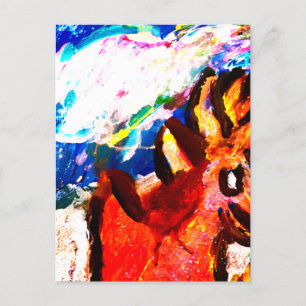 Cartão Postal Veado no inverno