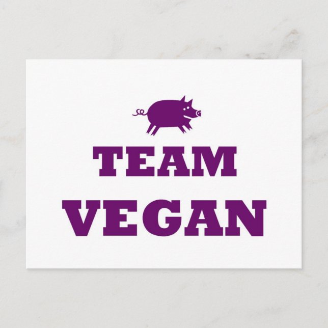 Cartão postal Vegan da equipe (Frente)