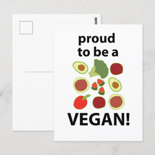 Cartão Postal Vegan Orgulha-Se De Ser Um Vegan