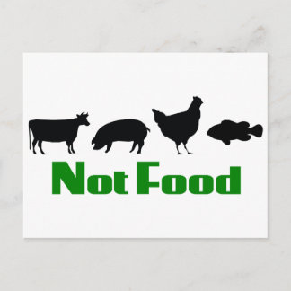 Cartão Postal Vegan / Vegetariana Não Comida
