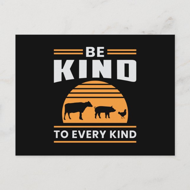 Cartão Postal Veganismo Vegan Veggie Animal Rights Engraçado Pre (Frente)