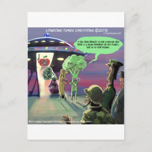 Cartão Postal Vegano Espaçoso Engraçado