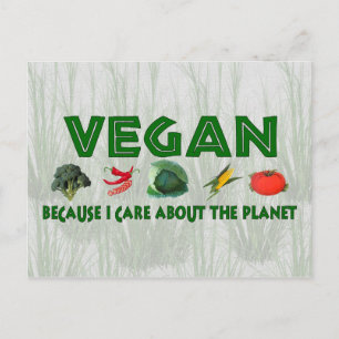 Cartão Postal Vegans para o Planeta