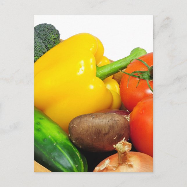 Cartão Postal Vegáveis Em Uma Cesta (Frente)