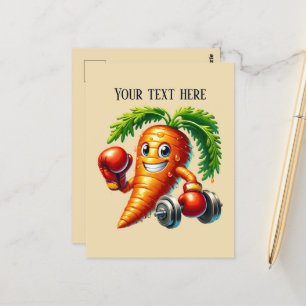Cartão Postal Vegetal amantes de cenoura engraçados