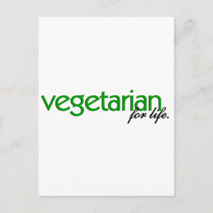 Cartão Postal Vegetariano para a Vida