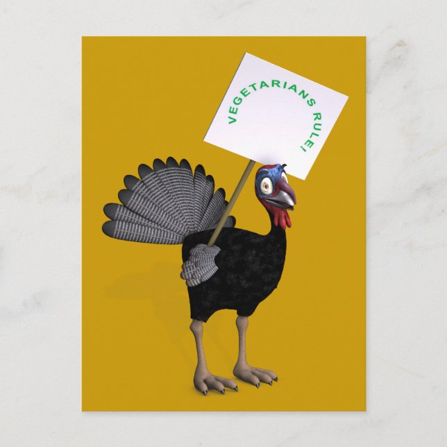 Cartão Postal Vegetarianos Regra! (Frente)