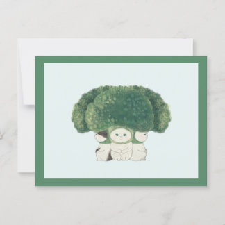 Cartão Postal Veggie Cats Postcard -broccoli cat-