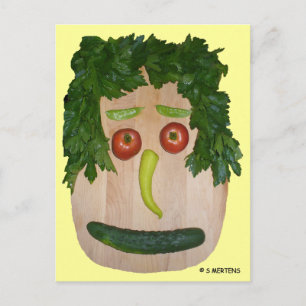 Cartão Postal Veggie Face