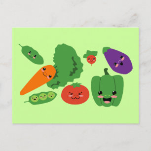 Cartão Postal Veggies Felizes