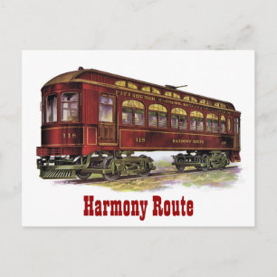 Cartão Postal Veículo Ferroviário Harmony Route
