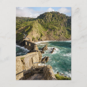 Cartão Postal Veja as escadas deslumbrantes de Gaztelugatxe, Esp