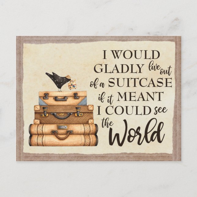 Cartão Postal Veja o mundo (Frente)