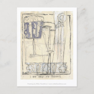 Cartão Postal Vejo apenas os meus pensamentos