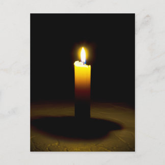 Cartão Postal Vela, chama.