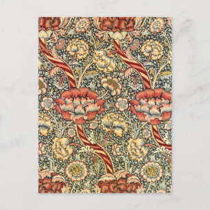 Cartão Postal Vela de William Morris, Vintage Textile Fine Art