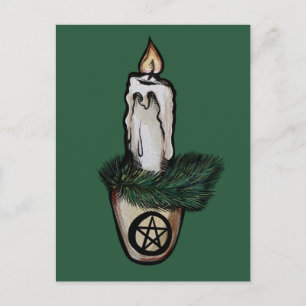 Cartão Postal Vela Pagã de Yule