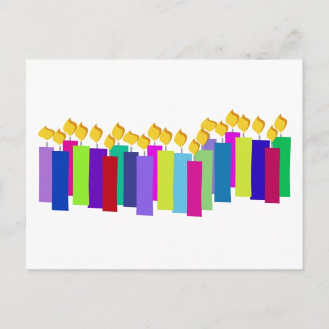 Cartão Postal Velas de Aniversário (Frente)
