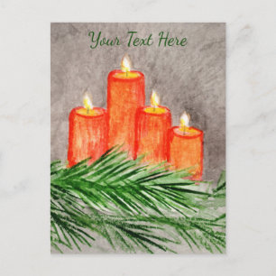 Cartão Postal Velas de Natal