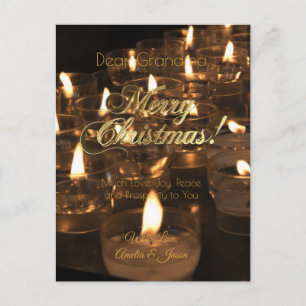 Cartão Postal Velas de Natal Feliz Velas Românticas