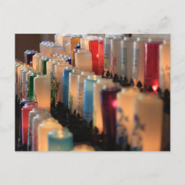 Cartão Postal Velas de oração católica