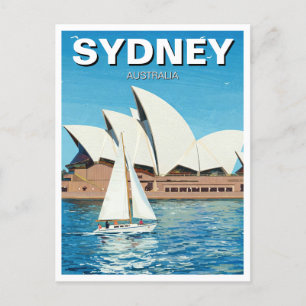 Cartão Postal Velejando em Sydney, Austrália, Viagem