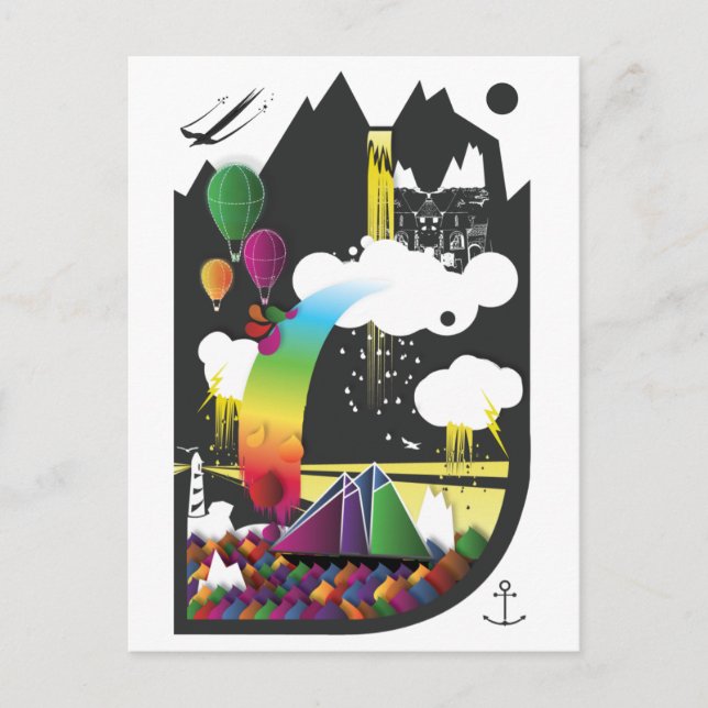 Cartão Postal Velejando em volta dos meus sonhos (Frente)