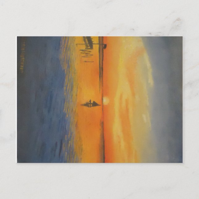 Cartão Postal Velejando para um Sunset LBI (Frente)