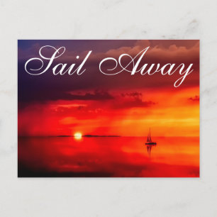 Cartão Postal Velejar até o pôr do sol