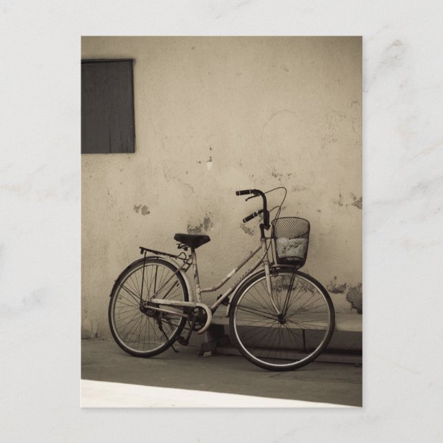 Cartão Postal Velha bicicleta (Frente)