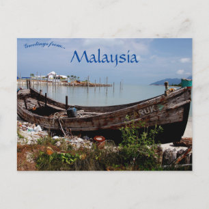 Cartão Postal Velha embarcação de pesca Langkawi Malyasia