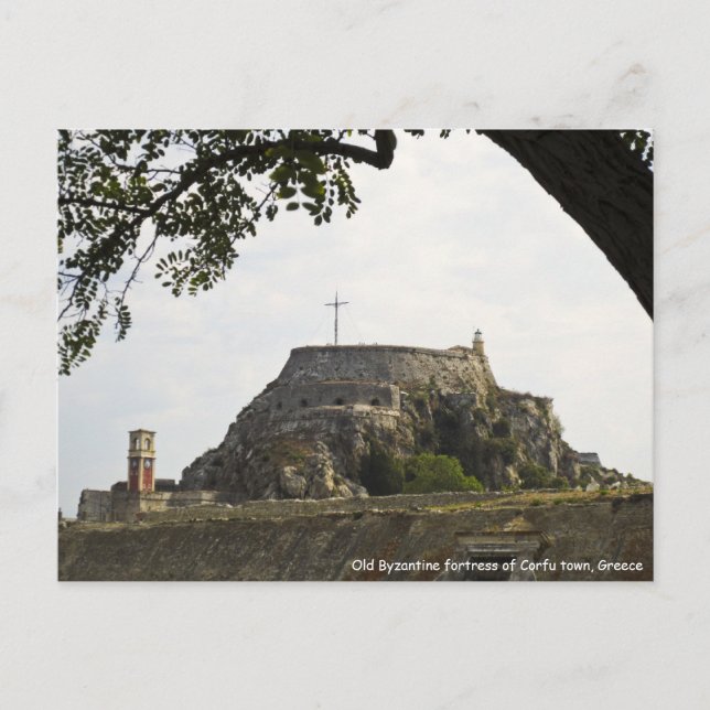 Cartão Postal Velha Fortaleza em Corfu (Frente)
